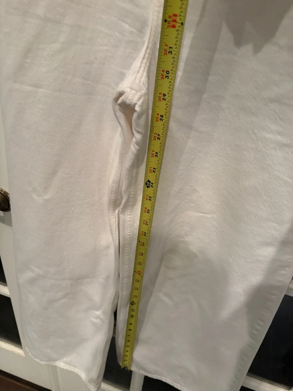 032 Abercrombie & Fitch Cream Wide Leg High Rise Jeans - Picture 9 of 9